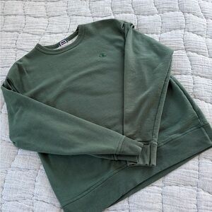 Champion Men's Green Crewneck Sweater